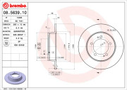 08.5639.10 Brzdový kotouč PRIME LINE BREMBO