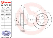 08.5639.20 Brzdový kotouč PRIME LINE BREMBO