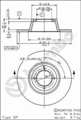 08.5690.10 Brzdový kotouč PRIME LINE BREMBO