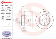 08.5691.10 Brzdový kotouč PRIME LINE BREMBO