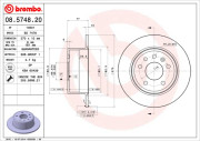 08.5748.20 Brzdový kotouč PRIME LINE BREMBO