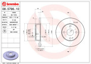 08.5796.10 Brzdový kotouč PRIME LINE BREMBO