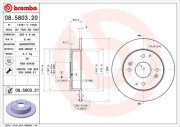 08.5803.20 Brzdový kotouč PRIME LINE BREMBO