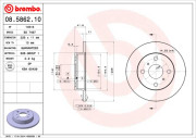 08.5862.10 Brzdový kotouč PRIME LINE BREMBO