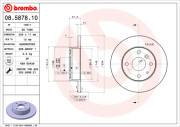 08.5878.10 Brzdový kotouč PRIME LINE BREMBO