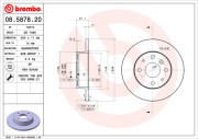 08.5878.20 Brzdový kotouč PRIME LINE BREMBO