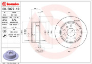 08.5879.10 Brzdový kotouč PRIME LINE BREMBO