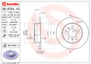 08.6704.10 Brzdový kotouč PRIME LINE BREMBO