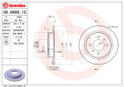 08.6899.10 Brzdový kotouč PRIME LINE BREMBO