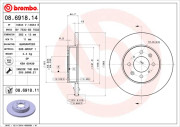 08.6918.11 Brzdový kotouč COATED DISC LINE BREMBO