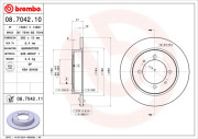 08.7042.10 Brzdový kotouč PRIME LINE BREMBO