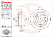 08.7107.10 Brzdový kotouč PRIME LINE BREMBO