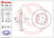 08.7238.10 Brzdový kotouč PRIME LINE BREMBO