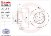 08.7300.10 Brzdový kotouč PRIME LINE BREMBO