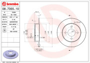 08.7355.10 Brzdový kotouč PRIME LINE BREMBO