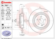 08.7607.11 Brzdový kotouč COATED DISC LINE BREMBO