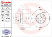 08.7637.10 Brzdový kotouč PRIME LINE BREMBO