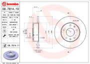 08.7814.10 Brzdový kotouč PRIME LINE BREMBO