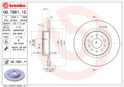 08.7861.10 Brzdový kotouč PRIME LINE BREMBO