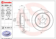 08.8264.81 Brzdový kotouč COATED DISC LINE BREMBO