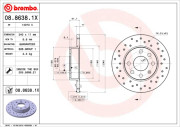 08.8638.1X Brzdový kotouč BEARING DISC LINE BREMBO