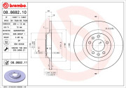 08.8682.10 Brzdový kotouč PRIME LINE BREMBO