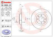 08.8682.20 Brzdový kotouč PRIME LINE BREMBO