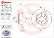 08.8727.10 Brzdový kotouč PRIME LINE BREMBO