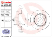 08.8868.20 Brzdový kotouč PRIME LINE BREMBO