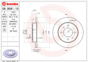 08.9081.10 Brzdový kotouč PRIME LINE BREMBO