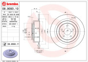 08.9093.10 Brzdový kotouč PRIME LINE BREMBO