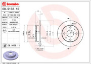 08.9138.10 Brzdový kotouč PRIME LINE BREMBO