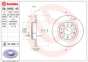 08.9460.40 Brzdový kotouč PRIME LINE BREMBO