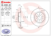 08.9460.60 Brzdový kotouč PRIME LINE BREMBO