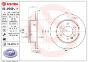 08.9509.11 Brzdový kotouč COATED DISC LINE BREMBO