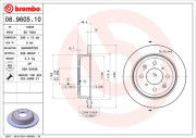 08.9605.10 Brzdový kotouč PRIME LINE BREMBO