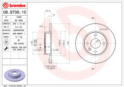 08.9739.10 Brzdový kotouč PRIME LINE BREMBO