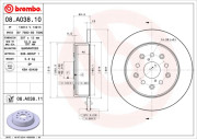 08.A038.10 Brzdový kotouč PRIME LINE BREMBO