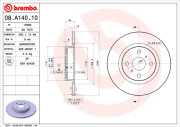 08.A140.10 Brzdový kotouč PRIME LINE BREMBO