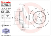 08.A150.10 Brzdový kotouč PRIME LINE BREMBO