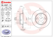 08.A327.10 Brzdový kotouč PRIME LINE BREMBO