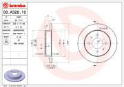 08.A328.10 Brzdový kotouč PRIME LINE BREMBO