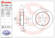 08.A335.10 Brzdový kotouč PRIME LINE BREMBO