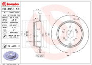 08.A355.10 Brzdový kotouč PRIME LINE BREMBO