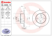 08.A356.10 Brzdový kotouč PRIME LINE BREMBO