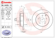 08.A429.10 Brzdový kotouč PRIME LINE BREMBO