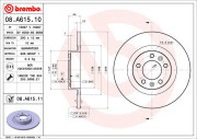 08.A615.10 Brzdový kotouč PRIME LINE BREMBO