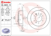 08.A633.10 Brzdový kotouč PRIME LINE BREMBO