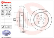 08.A635.10 Brzdový kotouč PRIME LINE BREMBO