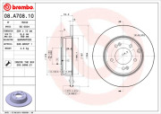 08.A708.10 Brzdový kotouč PRIME LINE BREMBO